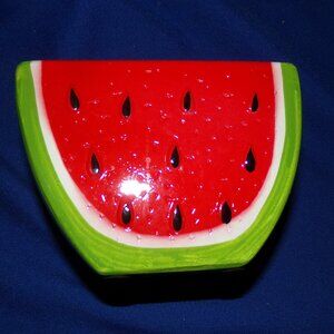 Vintage Ceramic Watermelon Slice w/ Seeds Planter